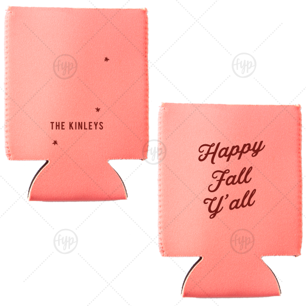 Happy Fall Y'all Can Cooler - Red (600x600), Png Download