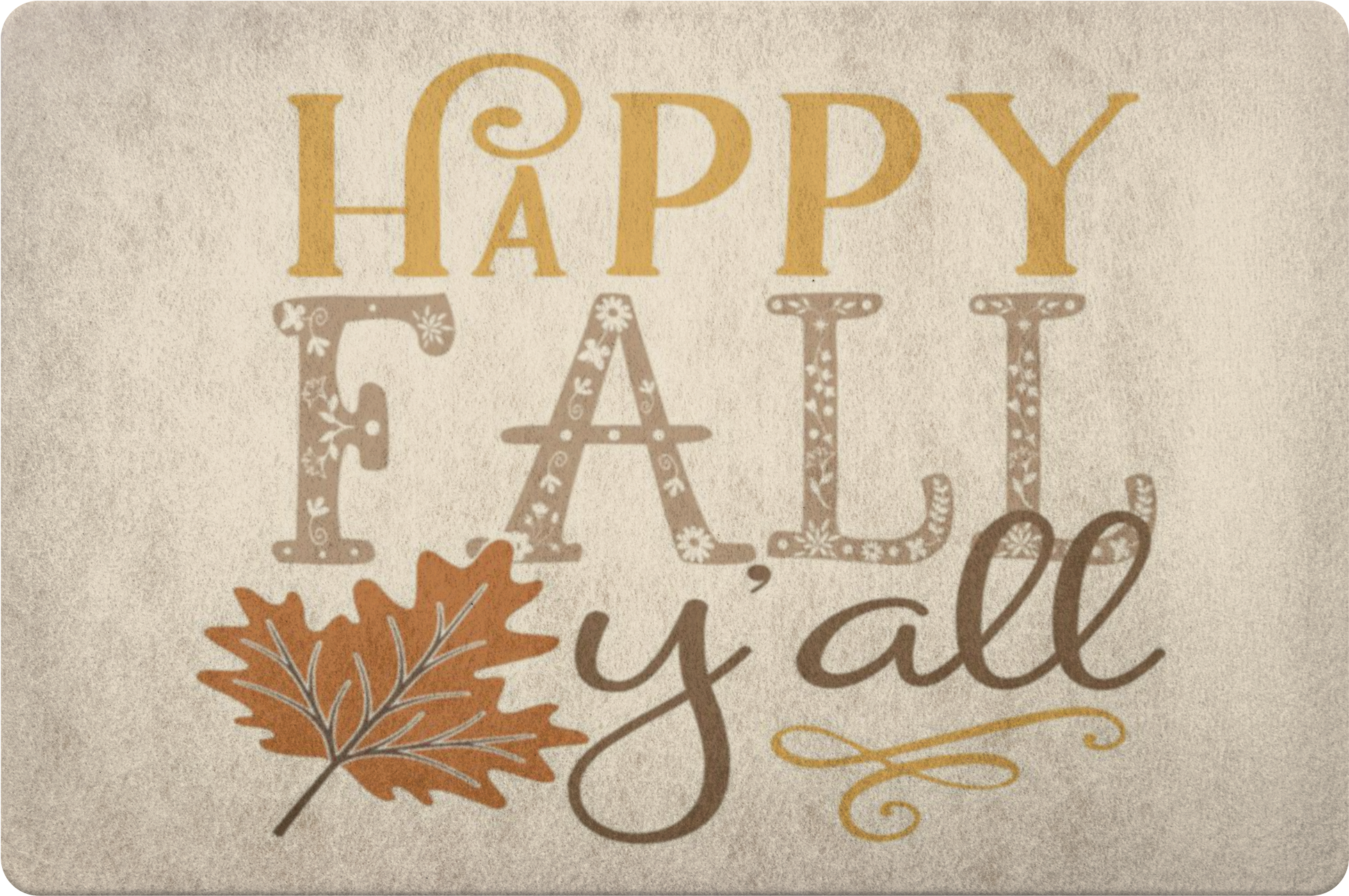 Happy Fall Y'all Doormat Tessa Mae Designs - Pillow (2000x2000), Png Download