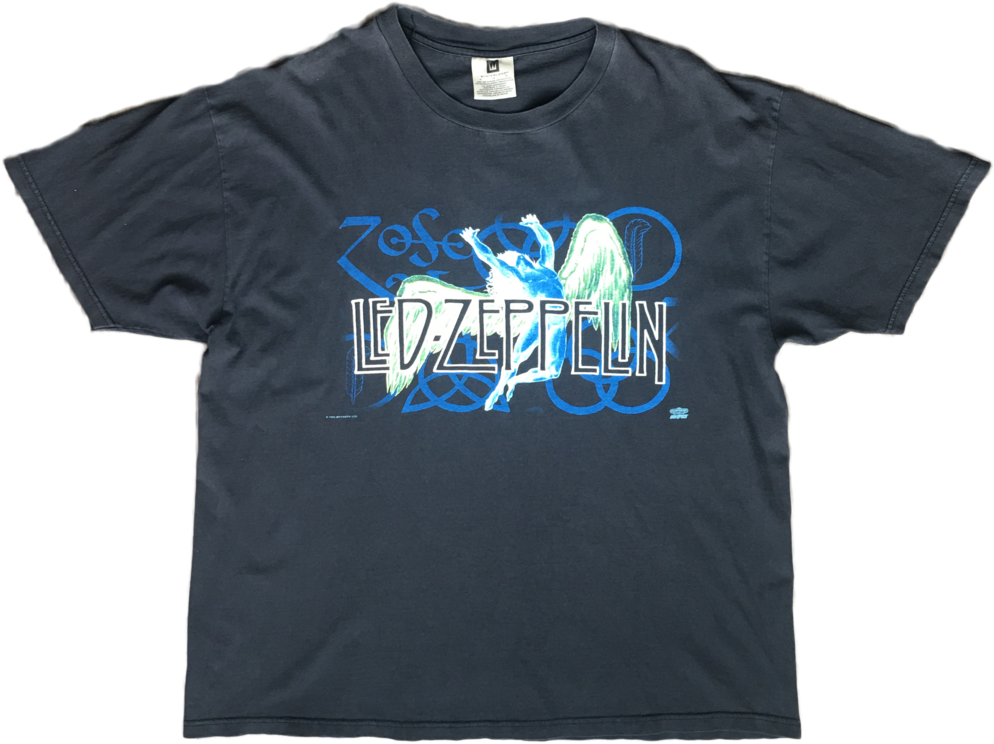 1995 Led Zeppelin Swan Song Logo T-shirt (1000x751), Png Download