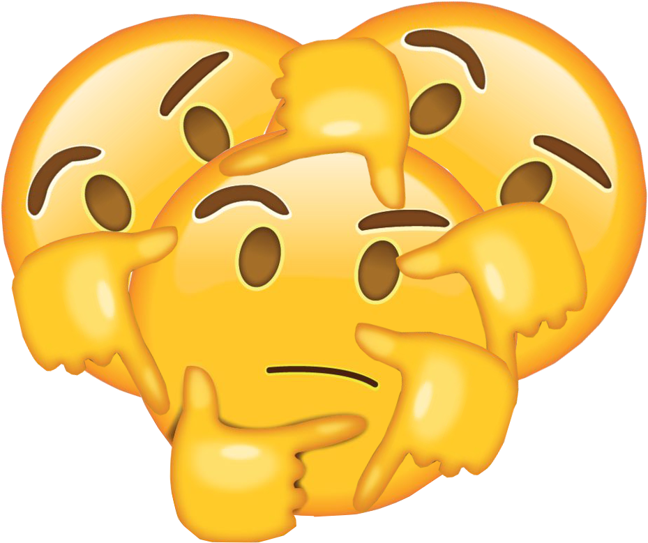 10670107 - >> - Denkendes Gesicht - Emoji Große Wanduhr (1200x1200), Png Download