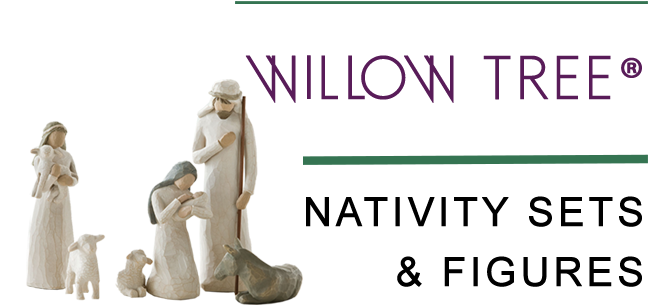 Nativity Sets And Figures - Demdaco Willow Tree Nativity 6 Piece Figurine Set (670x362), Png Download