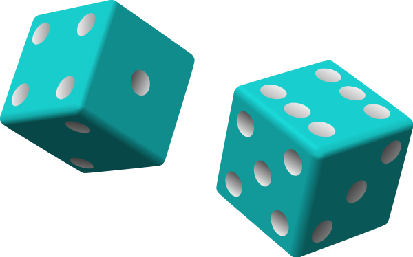 Vector Library Library Clipart Panda Free Images Diceclipart - Colored Dice Clip Art (600x374), Png Download