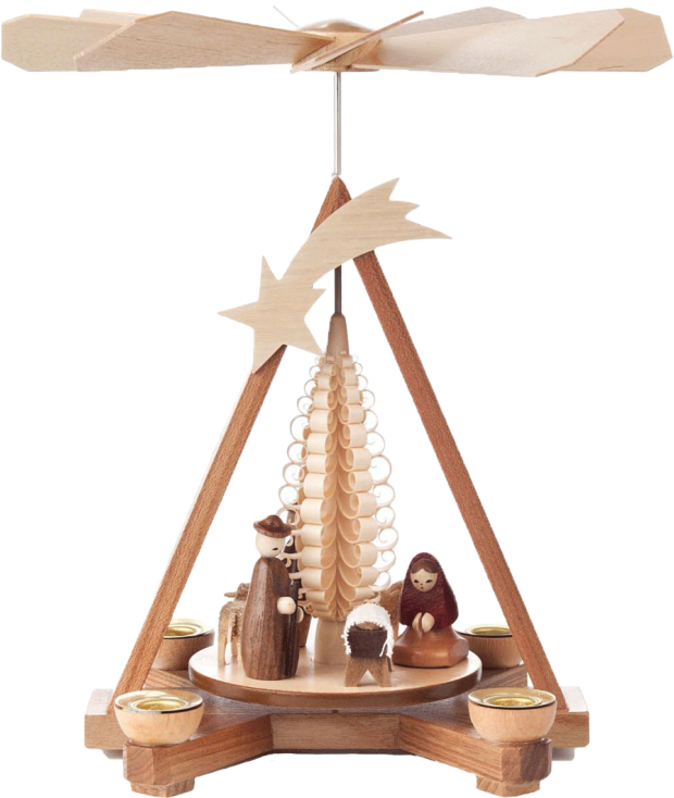 Dregeno Erzgebirge - Pyramide Klein Mit Christi Geburt, (650x755), Png Download