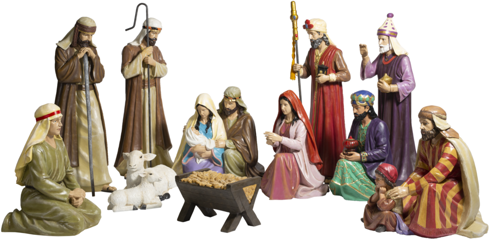 Life Size Nativity - Christmas Day (1000x502), Png Download