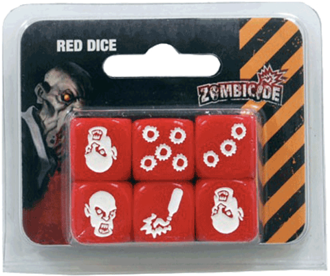 Zombicide Dice - Zombicide: Red Dice Set (6) (480x480), Png Download