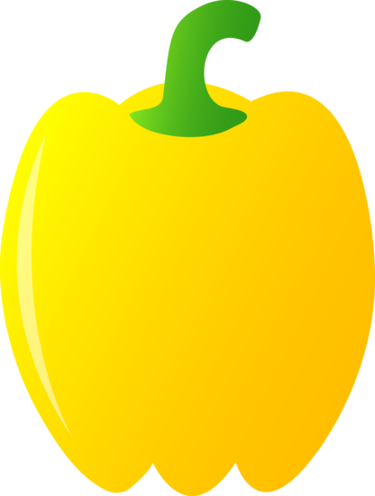 Yellow Free Clip Art - Yellow Bell Pepper Clipart (416x550), Png Download