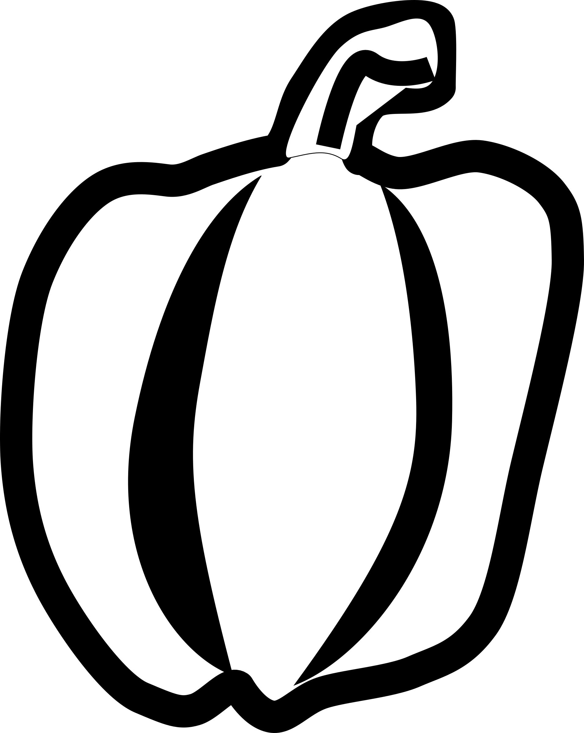 Download 28 Collection Of Bell Pepper Clipart Black And White Outline Of Green Vegetables PNG
