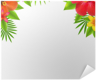 Tropical Flower Border Transparent (400x400), Png Download