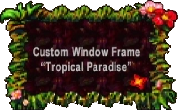 Woodsy-type Brown Background With A Very Tropical Border, - Tree (611x378), Png Download