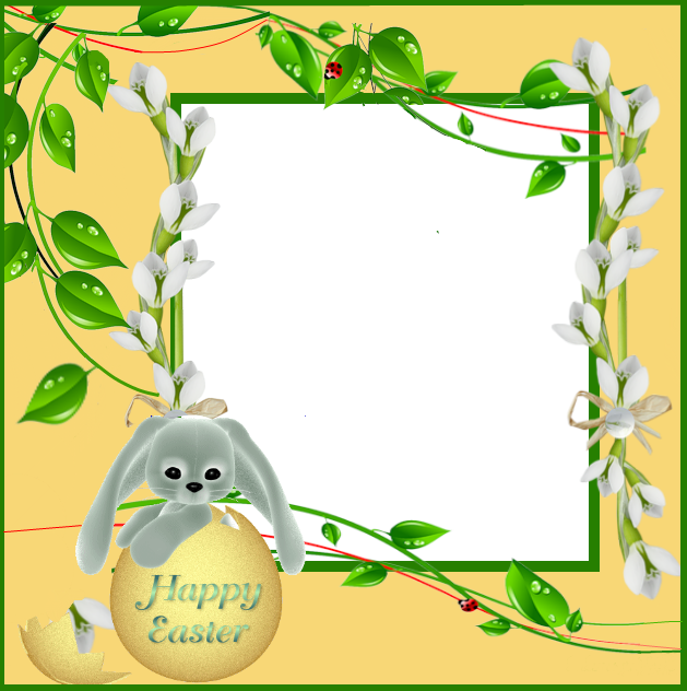 Easter Png Picture Frame (629x632), Png Download