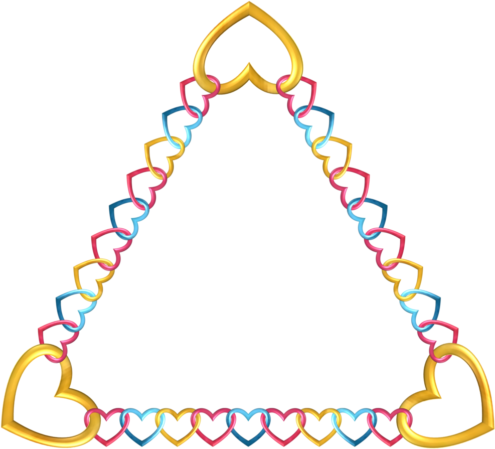 Tropical Border Frame Clipart - Triangle Transparent Frame Png (1024x967), Png Download