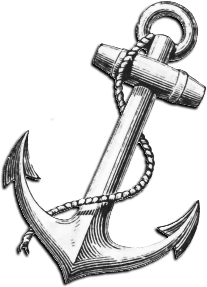 White Anchor Png - Vintage Anchor Shower Curtain (832x1304), Png Download