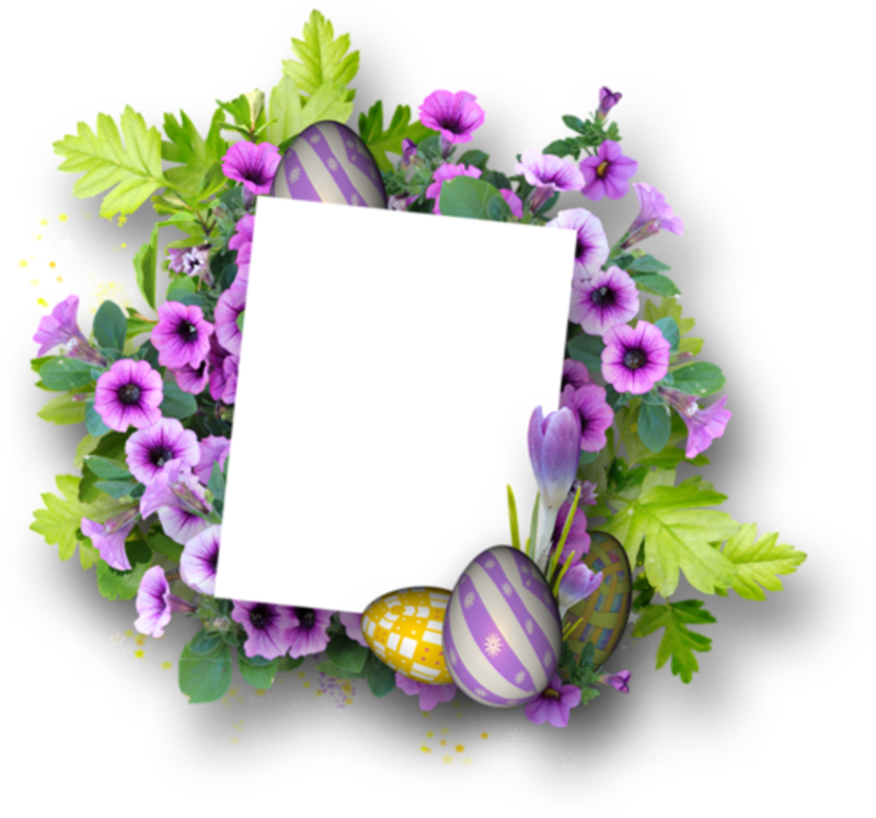 Easter Frames - Пасхальная Рамка Для Фотошопа (800x747), Png Download