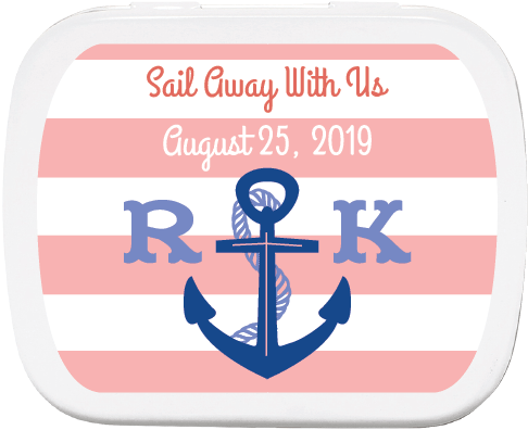 31477 Anchor And Stripes Pm White 500×500 - Wedding (500x500), Png Download