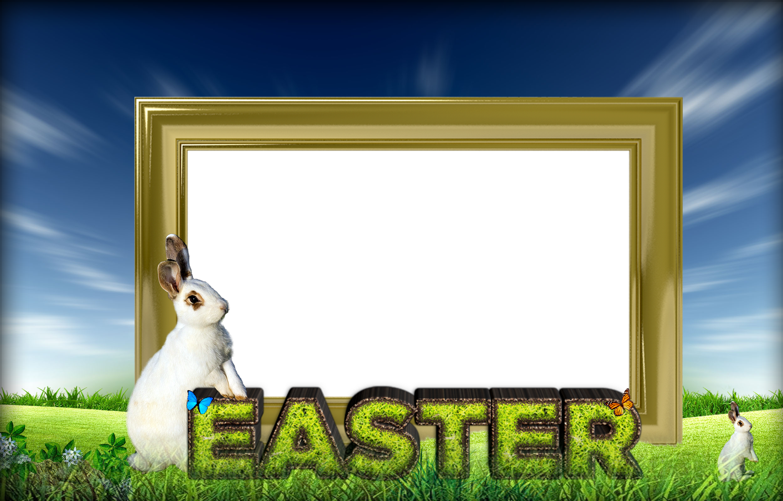 Easter Transparent Frame - Picture Frame (2500x1600), Png Download