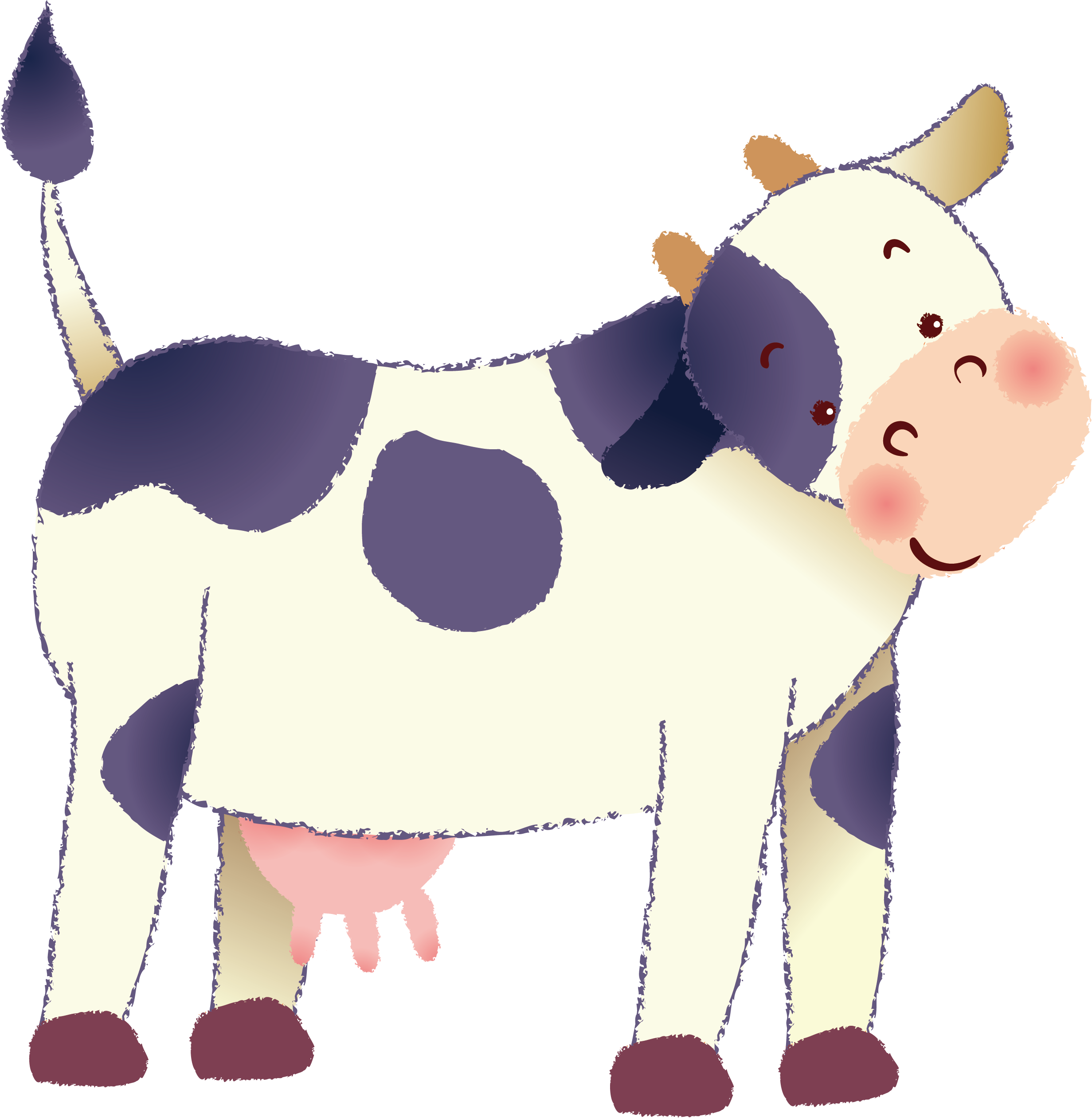 Cow Vector Png - Clip Art (2463x2521), Png Download