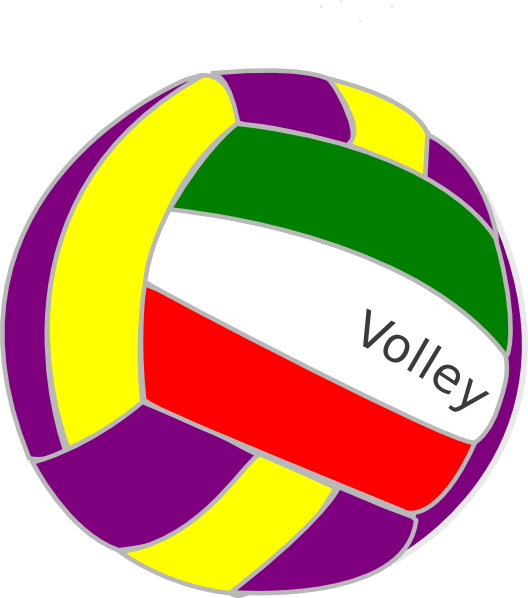 How To Set Use Colorful Volleyball Clipart (528x598), Png Download