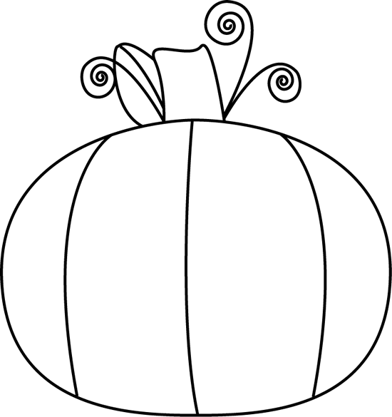 Pumpkin Black And White Cute Pumpkin Black And White - Pumpkin Black And White Transparent (550x585), Png Download