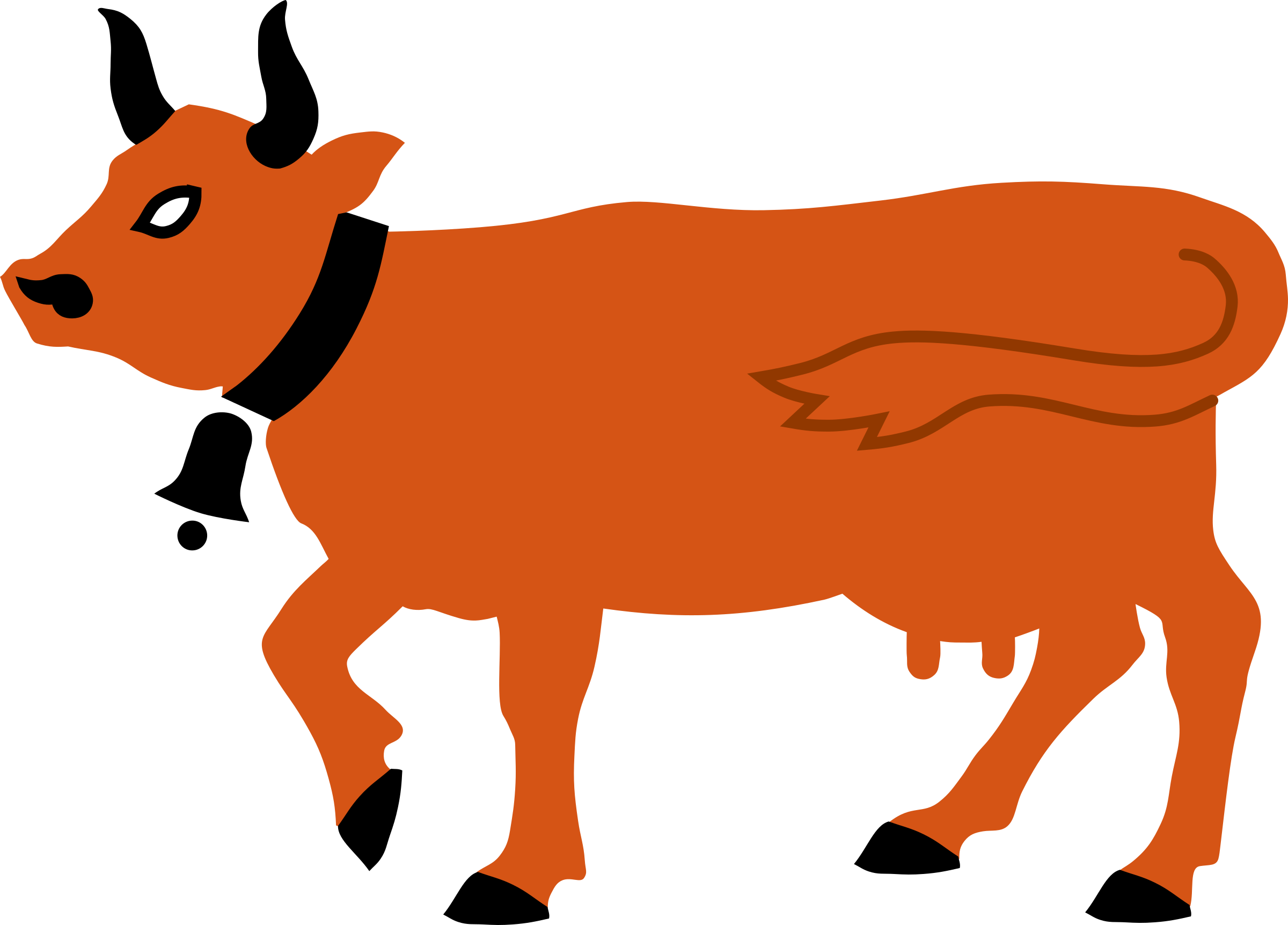 Cow Vector Png - Logo Kepala Sapi Gratis (2400x1723), Png Download