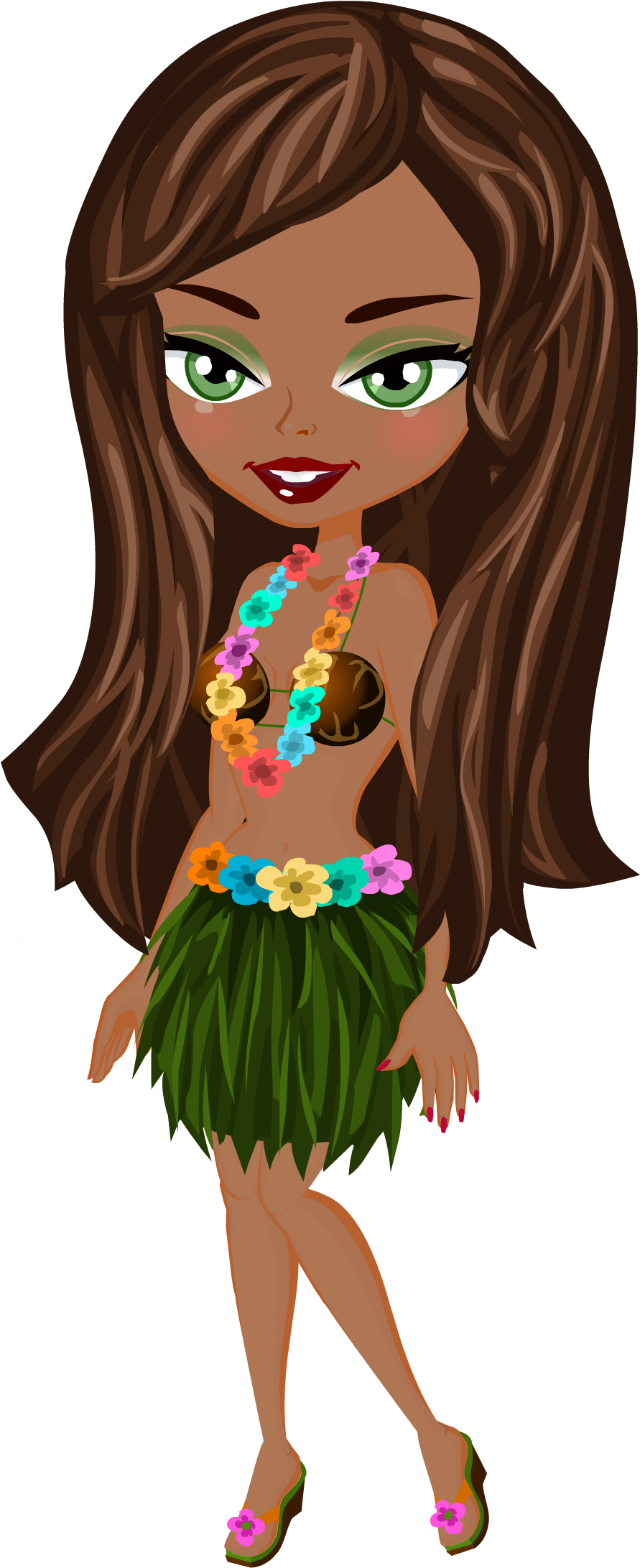 Hulagirl - Hula Girl Boat Charter (890x2199), Png Download