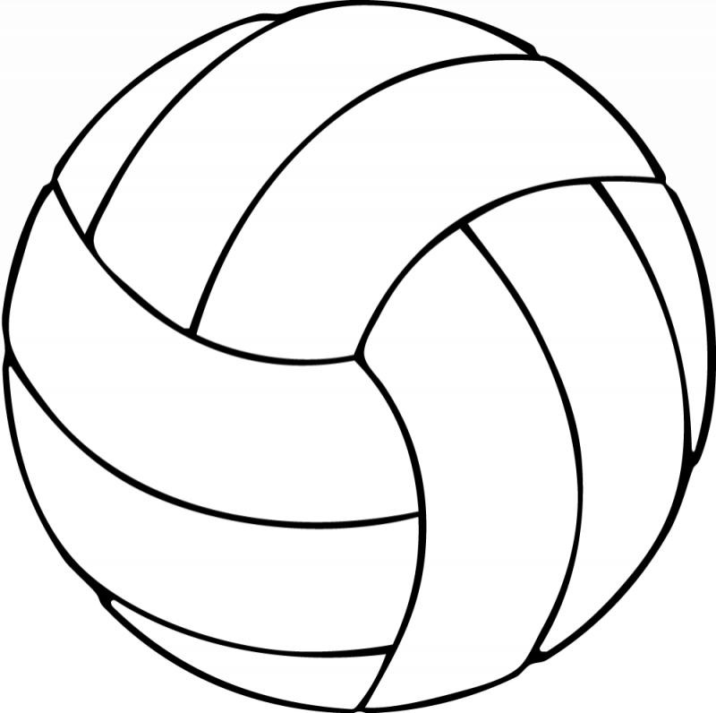 Volleyball Clipart Png - Balon De Voleibol Para Colorear (800x796), Png Download