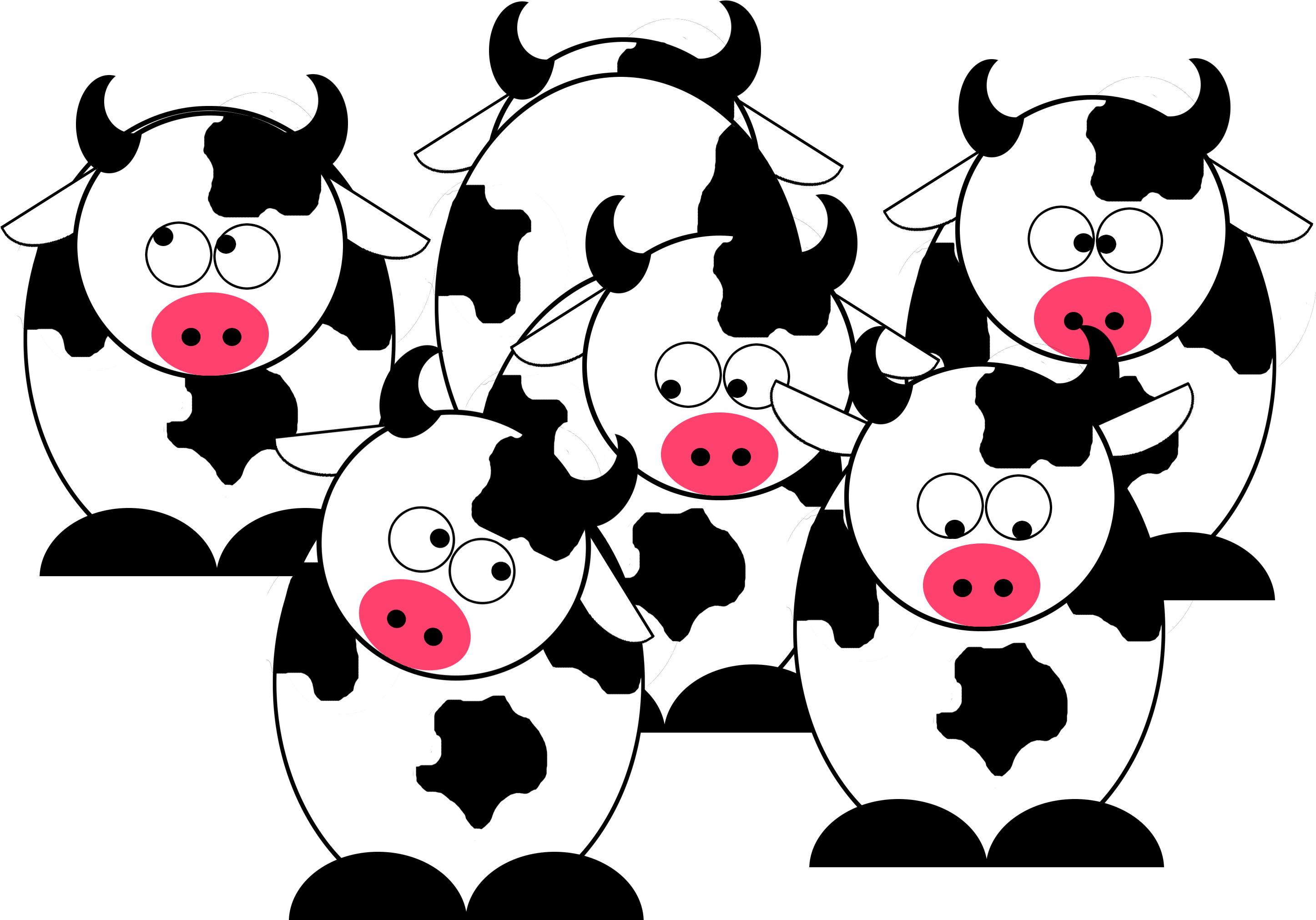 Download 19 Cow Vector Transparent Png Huge Freebie Download - Herd Of Cows  Cartoon PNG Image with No Background 