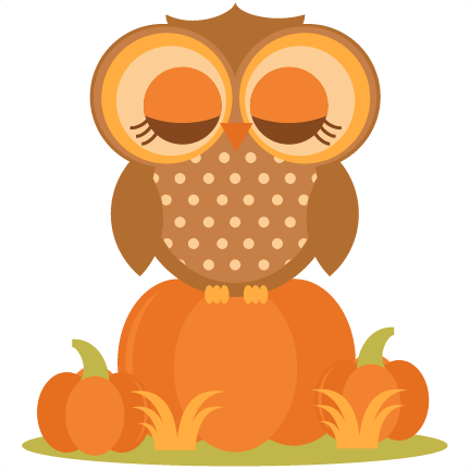 Cute Pumpkin Clipart - Fall Pumpkin Owl Clipart (432x432), Png Download