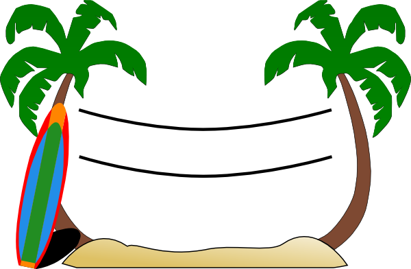 Volleyball Clipart Border - Palm Trees Svg Free (600x392), Png Download