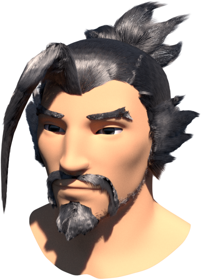Hanzo Head Png Clipart Library Library - Hanzo Face Png (803x994), Png Download