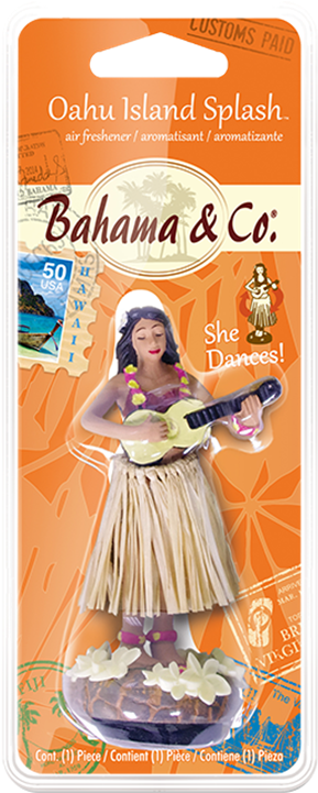 American Covers Inc Oahu Island Hula Girl Air Freshener (720x720), Png Download