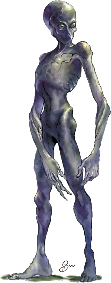 Alien - Dungeons And Dragons Doppelganger (400x990), Png Download