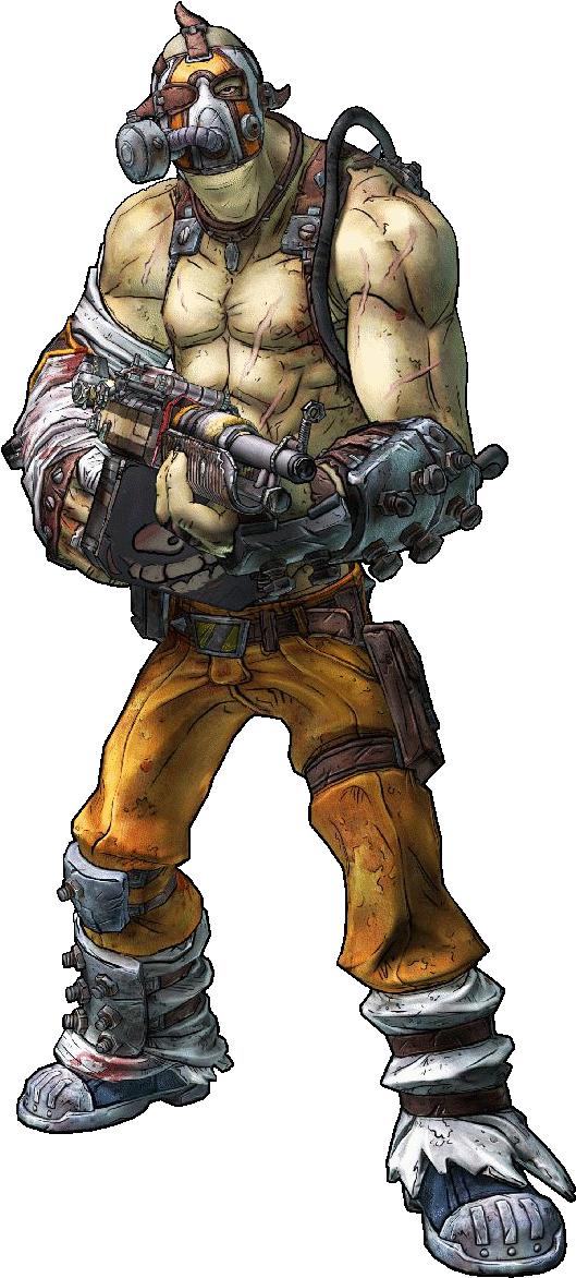 Krieg - Psycho Krieg Borderlands 2 (711x1280), Png Download