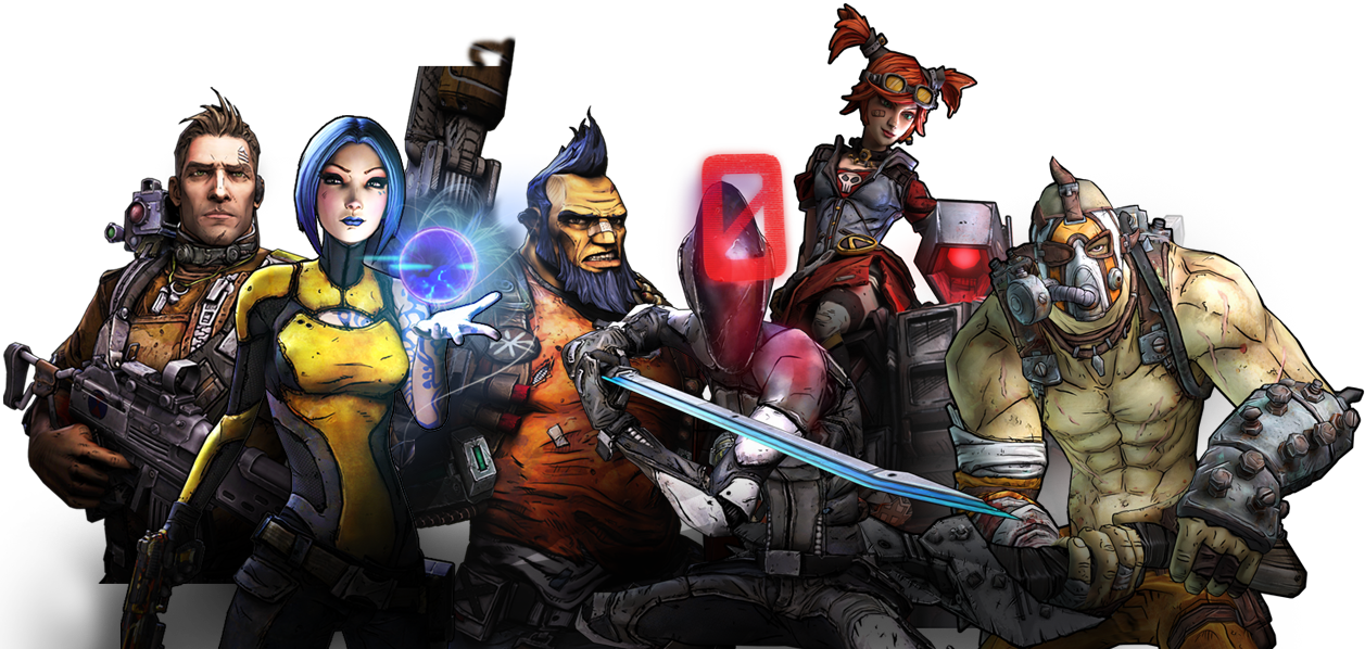 Borderlands 2 Drinking Game - Borderlands 2 Charaktere (1257x598), Png Download