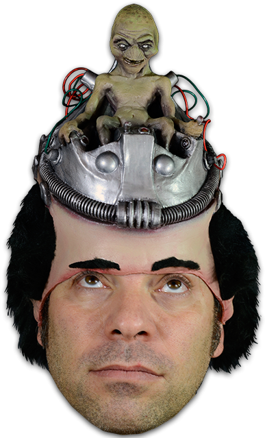 Alien Pilot Head - Alien Pilot Head Latex Mask Witn Hair (436x639), Png Download