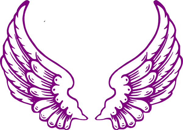 Guardian Wings Clip Art At Clker Com - Angel Wings Purple (600x428), Png Download