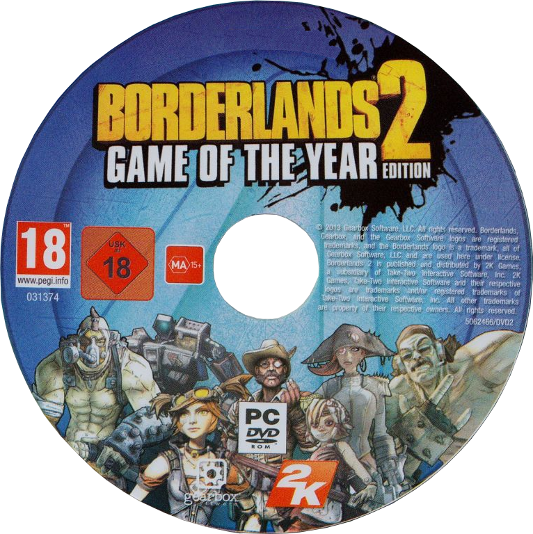 Borderlands - Borderlands 2 - Game Of The Year Edition Video Game (766x768), Png Download