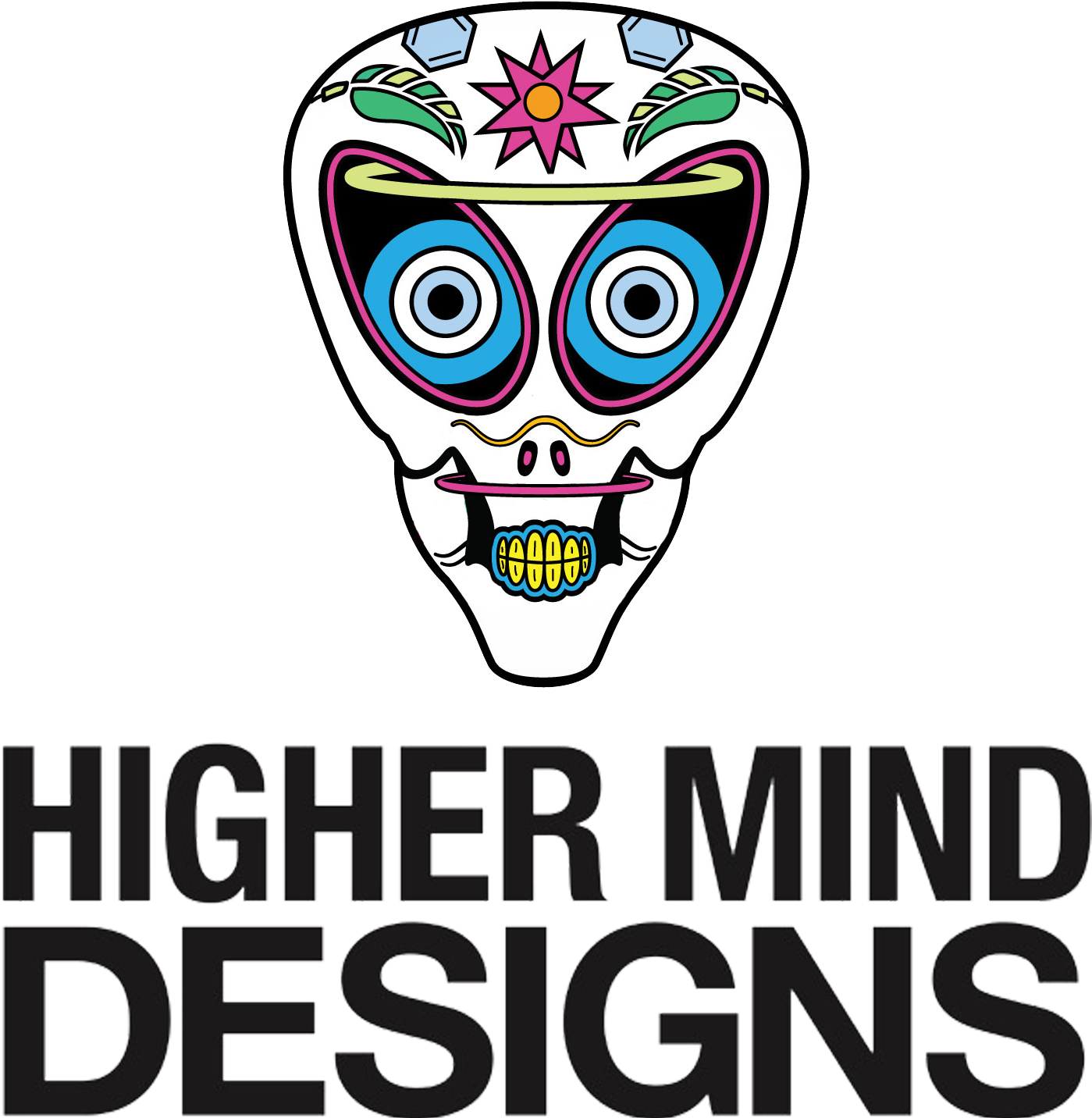 Hornet & Blue Alien Head Pretty Lights Basssnectar - Format Design (1580x1452), Png Download