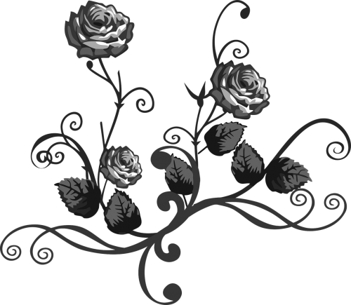 Roses Floral Clip Art (500x435), Png Download