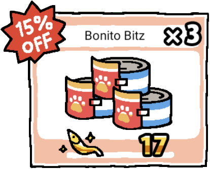 Sale Bonito Bitz - Neko Atsume Bonito Bitz (414x333), Png Download