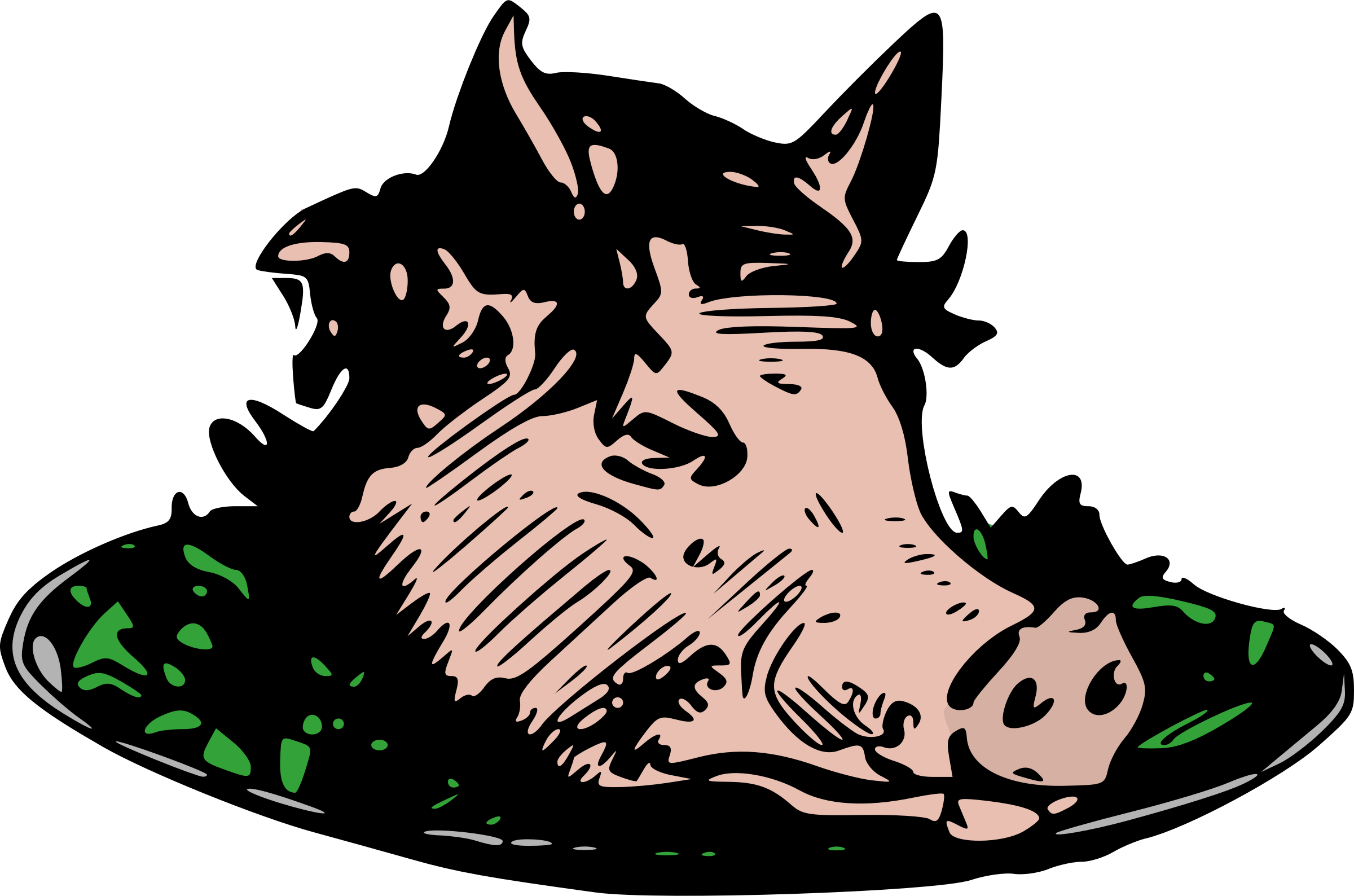 This Free Icons Png Design Of Pig Head Dinner (2400x1588), Png Download