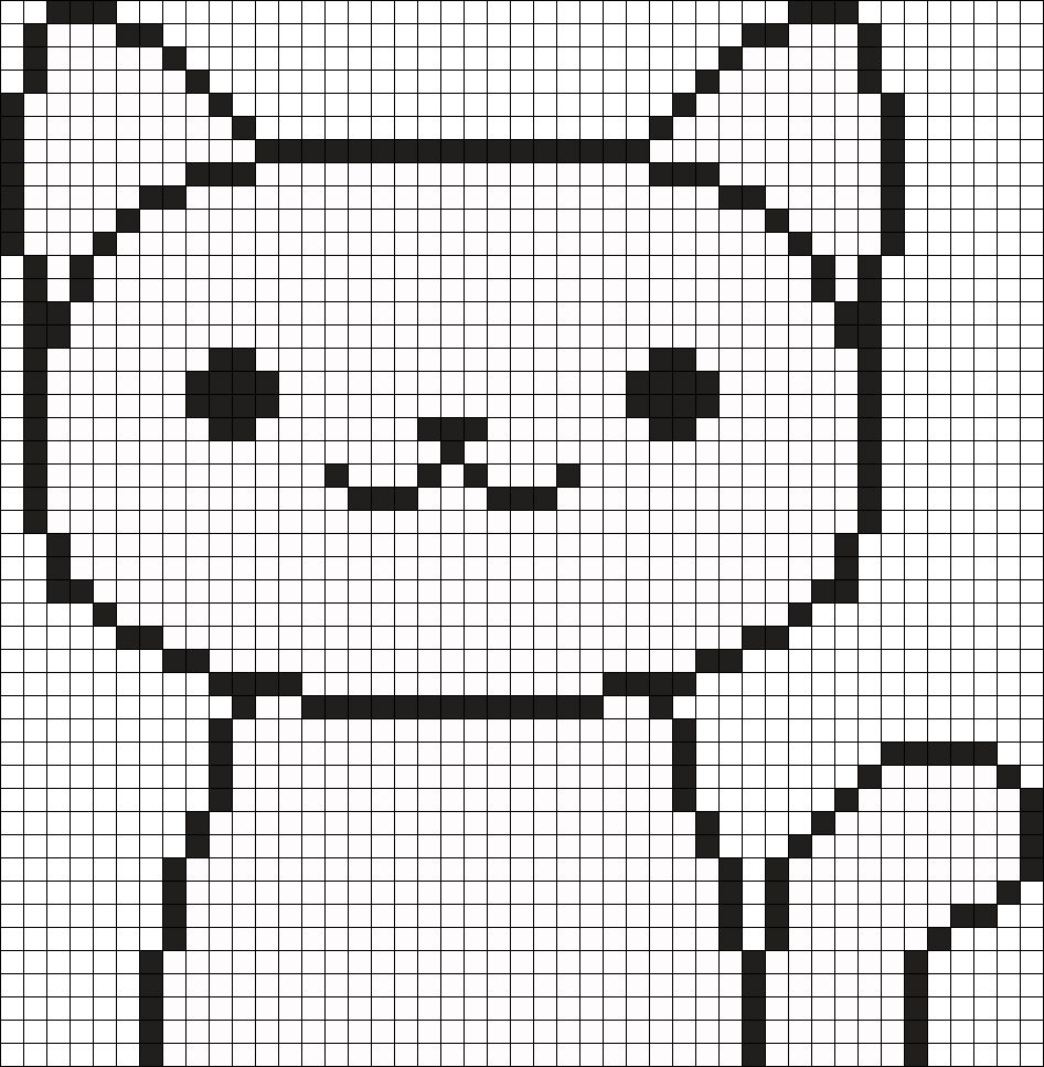 Snowball Neko Atsume Perler Bead Pattern / Bead Sprite - Motif Of Animals In Pixel With Graph (946x967), Png Download