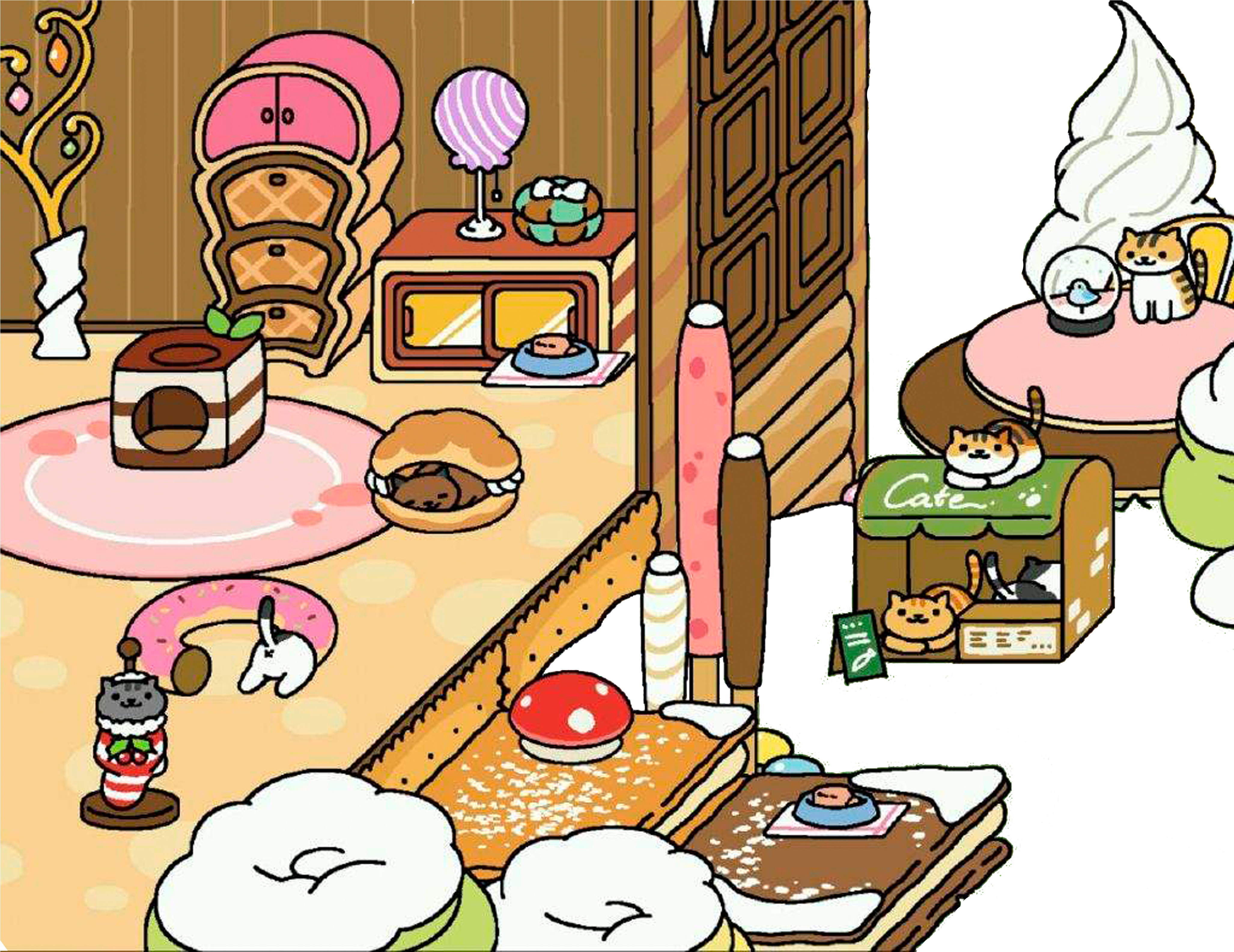 Neko Atsume Cartoon Drawing - Nekowatch Slim Samsung Galaxy S8 Case By Bailey1rox (5000x5000), Png Download