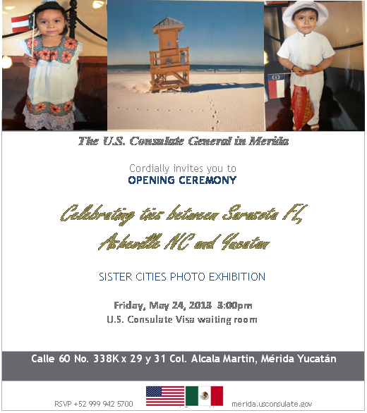 Sister Cities Photo Exhibition In Merida, Mexico - Flyer (520x586), Png Download