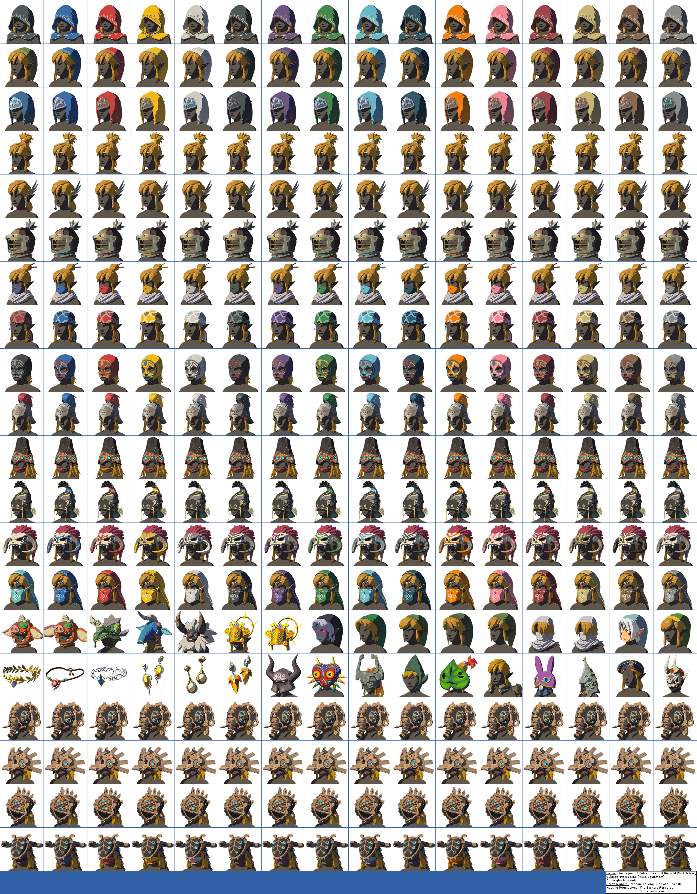 Click For Full Sized Image Item Icons - Legend Of Zelda Breath Of The Wild Items (2321x2977), Png Download