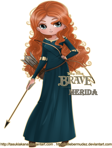 Merida Drawing Professional - Chibi Disney Princess Merida (600x600), Png Download