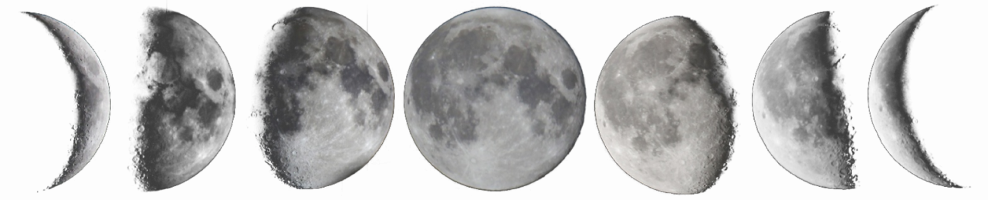 Cropped Moon Phases Tumblr Transparent1 - Transparent Moon Phases (1920x390), Png Download