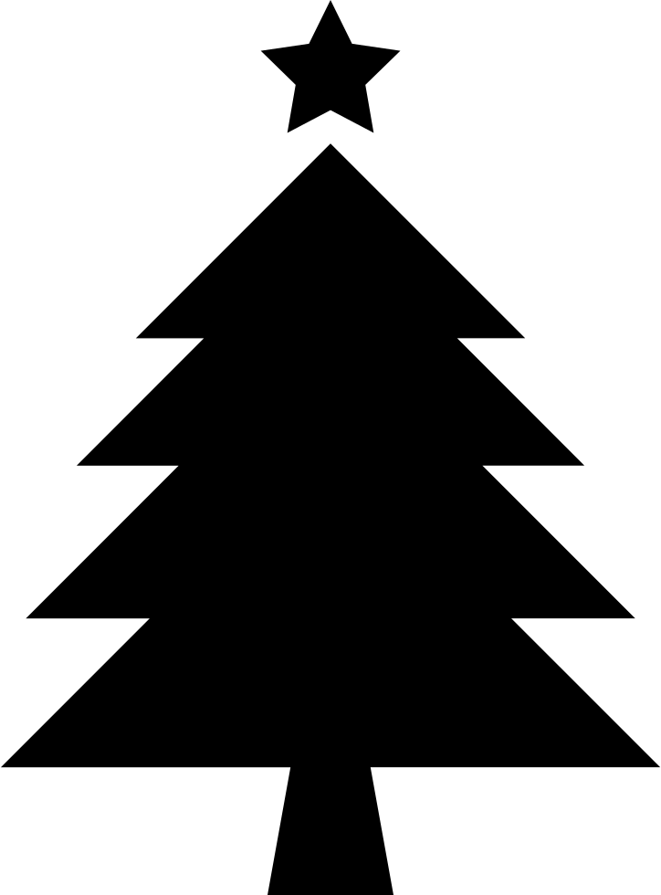 Christmas Tree With Star - Clipart Christmas Tree (724x980), Png Download