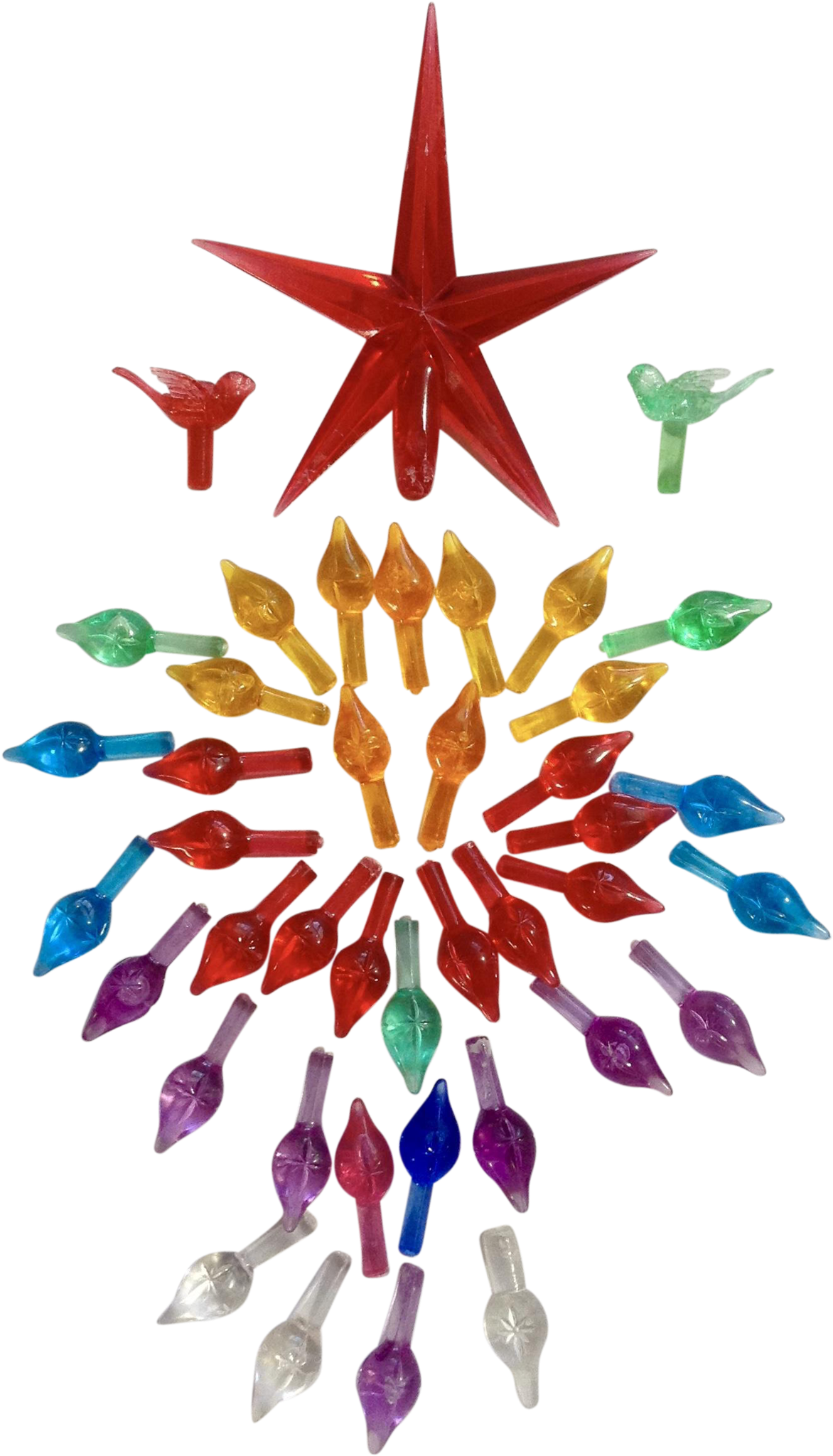 Vintage Christmas Tree Plastic Replacement Ornament - Christmas Day (2048x2048), Png Download