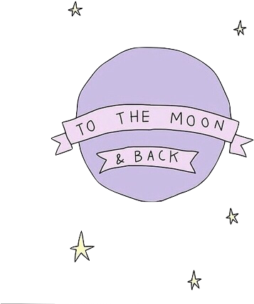 I Love You To The Moon And Back Tumblr Transparent - Moon And Back Transparent (425x452), Png Download