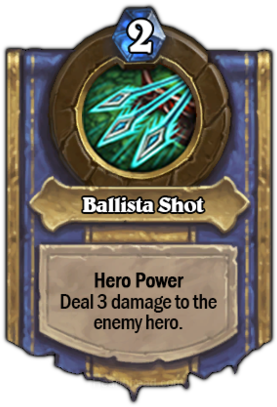 Ballistashot - Warlock Justicar Hero Power (300x454), Png Download